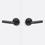 Sure-Loc AP102-RD FBL GRIP-SM 26 flat black / polished chrome privacy door lever