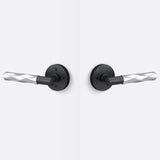 Sure-Loc AP102-RD FBL GRIP-VT 26 flat black / polished chrome privacy door lever