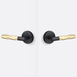 Sure-Loc AP102-RD FBL GRIP-VT SB flat black / satin brass privacy door lever