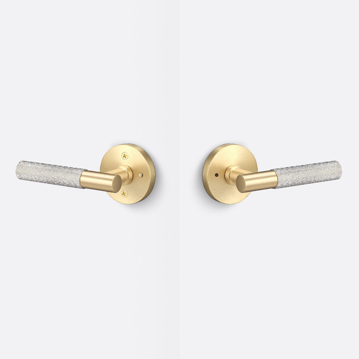 Sure-Loc AP102-RD SB GRIP-KN 15 satin brass / satin nickel privacy door lever