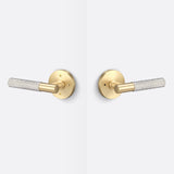 Sure-Loc AP102-RD SB GRIP-KN 15 satin brass / satin nickel privacy door lever