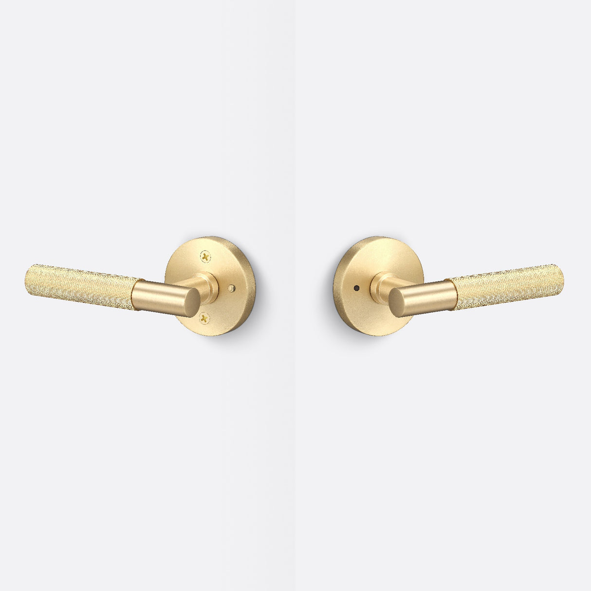 Sure-Loc AP102-RD SB GRIP-KN SB satin brass privacy door lever
