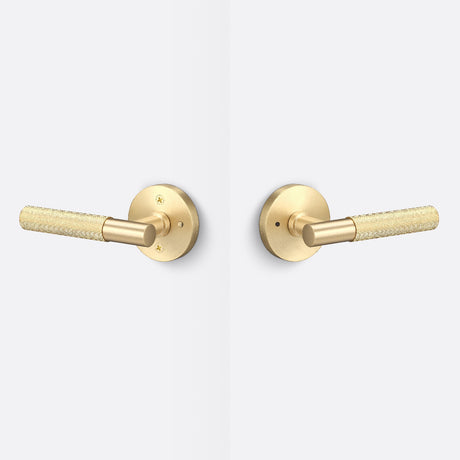Sure-Loc AP102-RD SB GRIP-KN SB satin brass privacy door lever