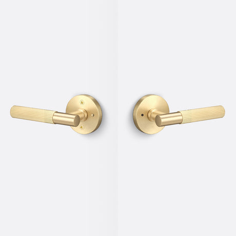 Sure-Loc AP102-RD SB GRIP-SKN SB satin brass privacy door lever