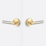 Sure-Loc AP102-RD FBL GRIP-SM SB flat black / satin brass privacy door lever