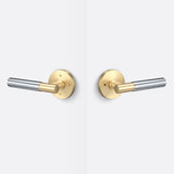 Sure-Loc AP102-RD SB GRIP-SM 15 satin brass / satin nickel privacy door lever