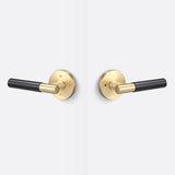 Sure-Loc AP102-RD SB GRIP-SM 26 satin brass / polished chrome privacy door lever