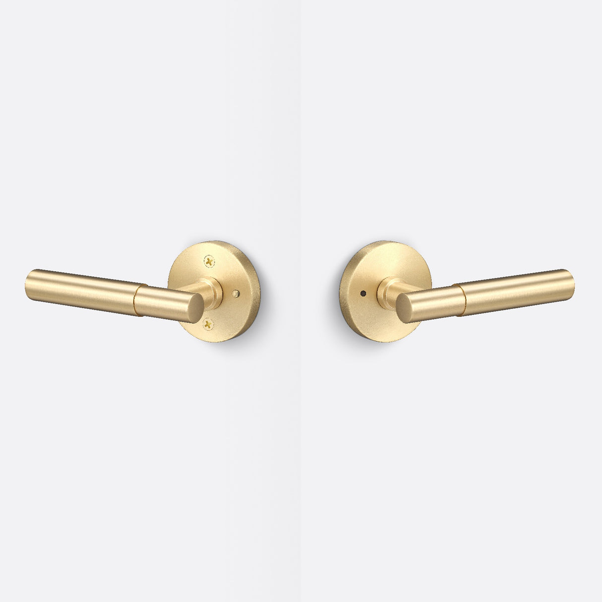 Sure-Loc AP102-RD SB GRIP-SM FBL satin brass / flat black privacy door lever