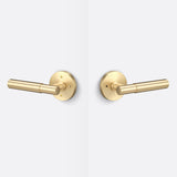 Sure-Loc AP102-RD SB GRIP-SM FBL satin brass / flat black privacy door lever