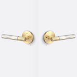 Sure-Loc AP102-RD SB GRIP-VT 15 satin brass / satin nickel privacy door lever