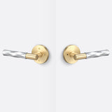 Sure-Loc AP102-RD SB GRIP-VT 26 satin brass / polished chrome privacy door lever