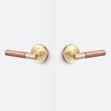 Sure-Loc AP102-RD SB GRIP-WN satin brass / walnut privacy door lever