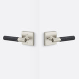 Sure-Loc AP102-SQ 15 GRIP-KN FBL satin nickel / flat black privacy door lever