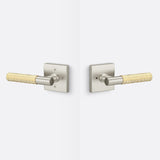 Sure-Loc AP102-SQ 15 GRIP-KN SB satin nickel / satin brass privacy door lever