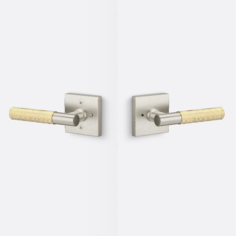 Sure-Loc AP102-SQ 15 GRIP-KN SB satin nickel / satin brass privacy door lever