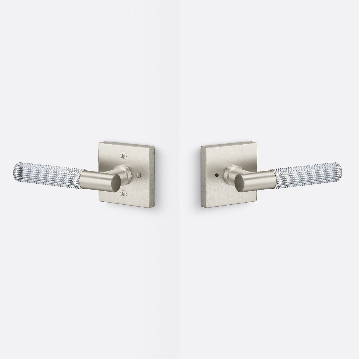 Sure-Loc AP102-SQ 15 GRIP-SKN 26 satin nickel / polished chrome privacy door lever