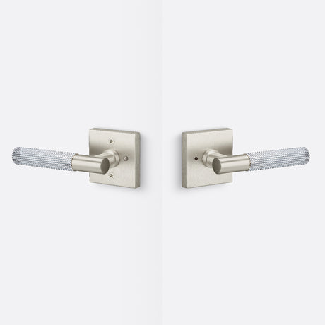 Sure-Loc AP102-SQ 15 GRIP-SKN 26 satin nickel / polished chrome privacy door lever