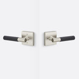 Sure-Loc AP102-SQ 15 GRIP-SKN FBL satin nickel / flat black privacy door lever