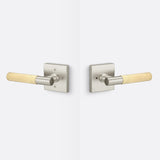 Sure-Loc AP102-SQ 15 GRIP-SKN SB satin nickel / satin brass privacy door lever