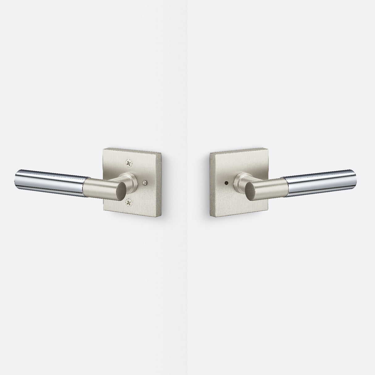 Sure-Loc AP102-SQ 15 GRIP-SM 26 satin nickel / polished chrome privacy door lever