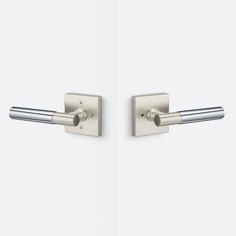Sure-Loc AP102-SQ 15 GRIP-SM 26 satin nickel / polished chrome privacy door lever