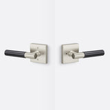 Sure-Loc AP102-SQ 15 GRIP-SM FBL satin nickel / flat black privacy door lever
