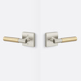 Sure-Loc AP102-SQ 15 GRIP-SM SB satin nickel / satin brass privacy door lever
