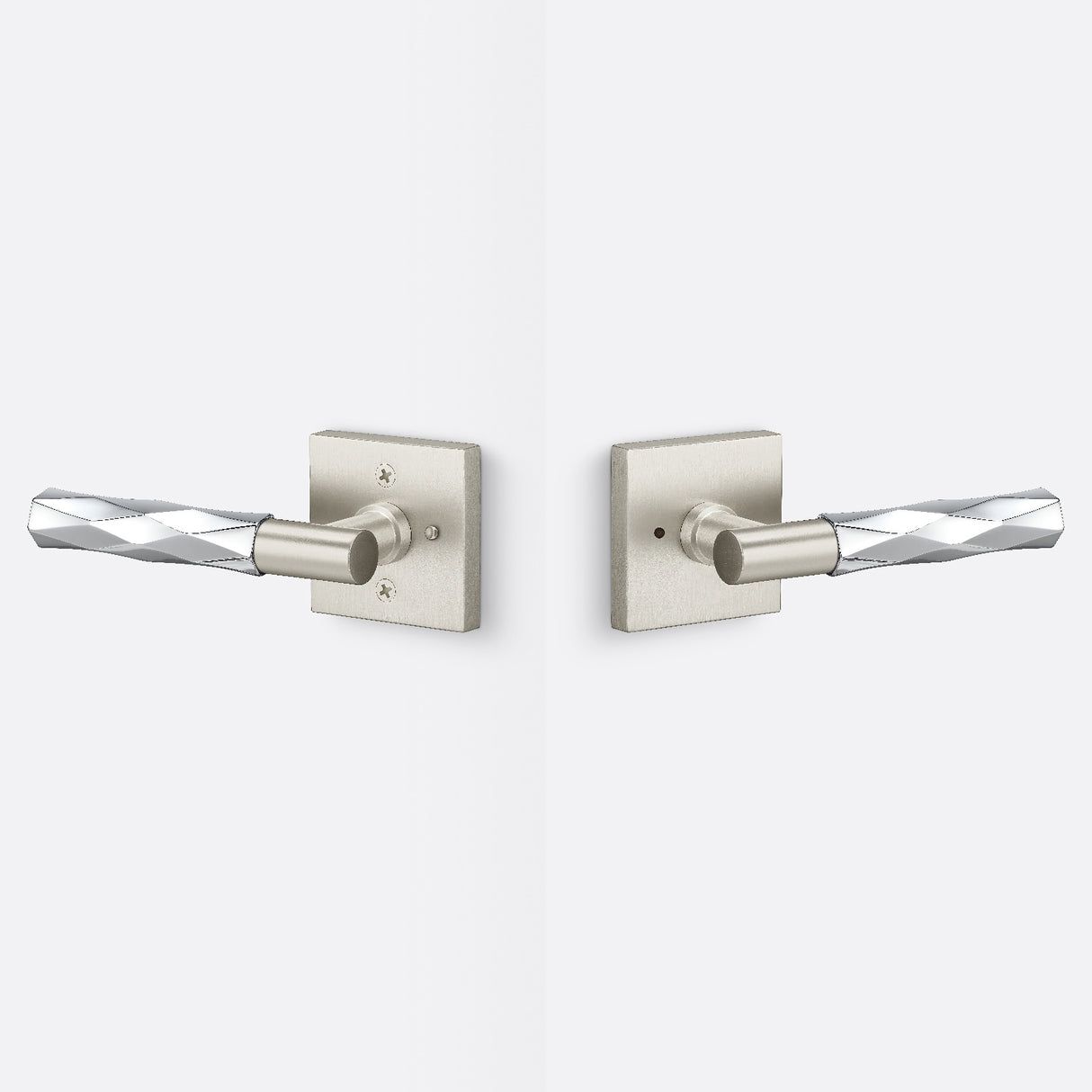 Sure-Loc AP102-SQ 15 GRIP-VT 26 satin nickel / polished chrome privacy door lever
