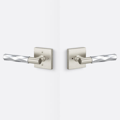 Sure-Loc AP102-SQ 15 GRIP-VT 26 satin nickel / polished chrome privacy door lever