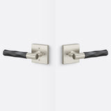 Sure-Loc AP102-SQ 15 GRIP-VT FBL satin nickel / flat black privacy door lever