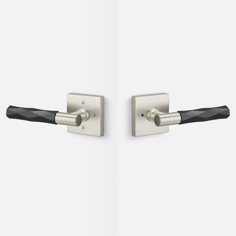 Sure-Loc AP102-SQ 15 GRIP-VT FBL satin nickel / flat black privacy door lever