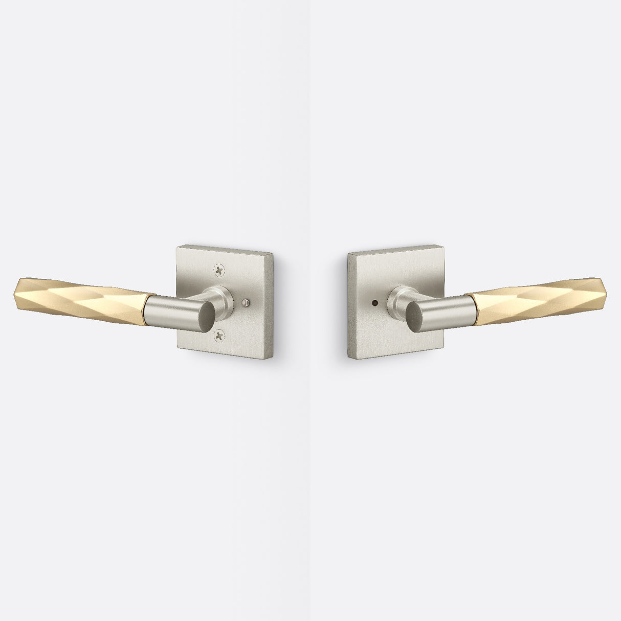 Sure-Loc AP102-SQ 15 GRIP-VT SB satin nickel / satin brass privacy door lever