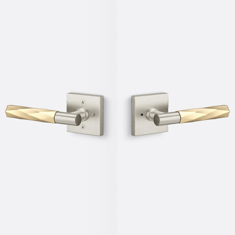 Sure-Loc AP102-SQ 15 GRIP-VT SB satin nickel / satin brass privacy door lever