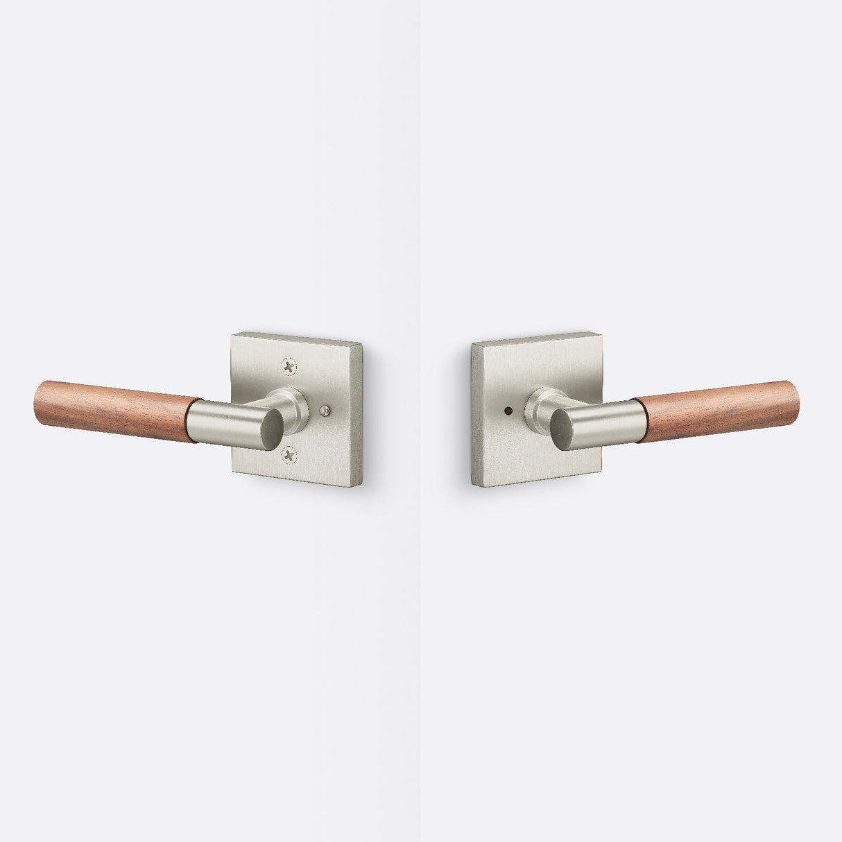 Sure-Loc AP102-SQ 15 GRIP-WN satin nickel / walnut privacy door lever