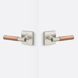 Sure-Loc AP102-SQ 15 GRIP-WN satin nickel / walnut privacy door lever