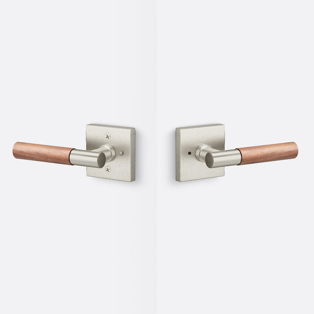 Sure-Loc AP102-SQ 15 GRIP-WN satin nickel / walnut privacy door lever