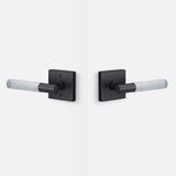 Sure-Loc AP102-SQ FBL GRIP-SKN 26 flat black / polished chrome privacy door lever