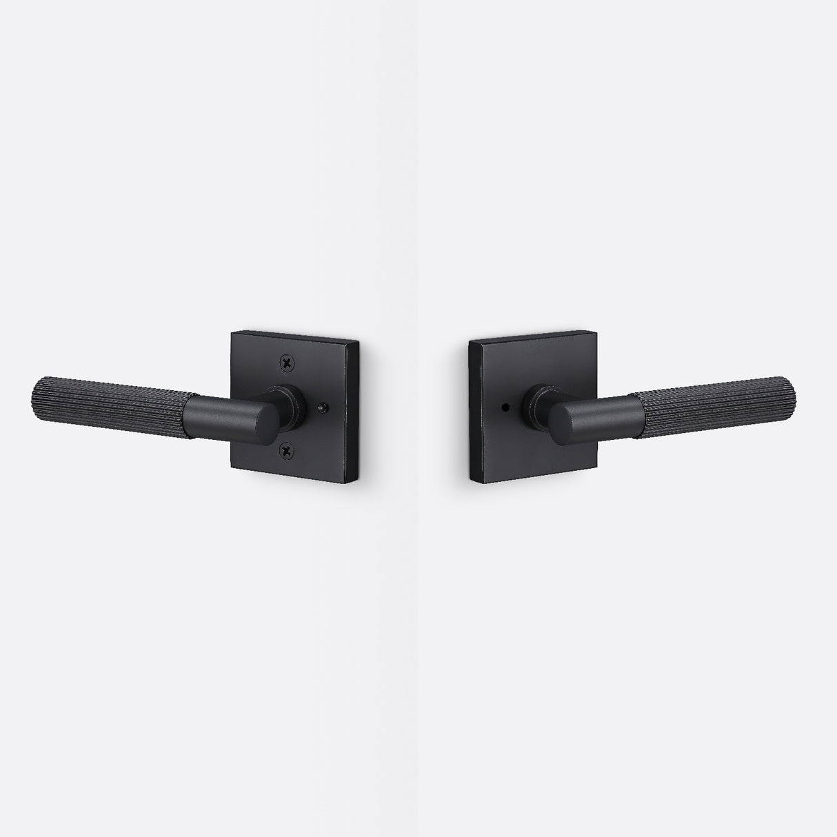 Sure-Loc AP102-SQ FBL GRIP-SKN FBL flat black privacy door lever