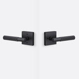 Sure-Loc AP102-SQ FBL GRIP-SKN FBL flat black privacy door lever
