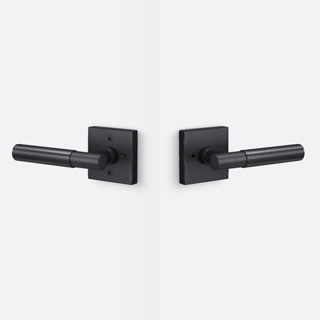 Sure-Loc AP102-SQ FBL GRIP-SM FBL flat black privacy door lever