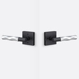 Sure-Loc AP102-SQ FBL GRIP-VT 26 flat black / polished chrome privacy door lever