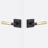 Sure-Loc AP102-SQ FBL GRIP-VT SB flat black / satin brass privacy door lever