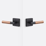 Sure-Loc AP102-SQ FBL GRIP-WN flat black / walnut privacy door lever