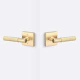 Sure-Loc AP102-SQ SB GRIP-KN SB satin brass privacy door lever