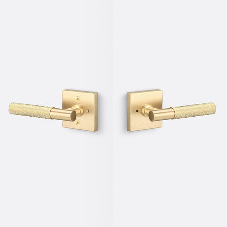 Sure-Loc AP102-SQ SB GRIP-KN SB satin brass privacy door lever