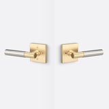 Sure-Loc AP102-SQ SB GRIP-SM 15 satin brass / satin nickel privacy door lever