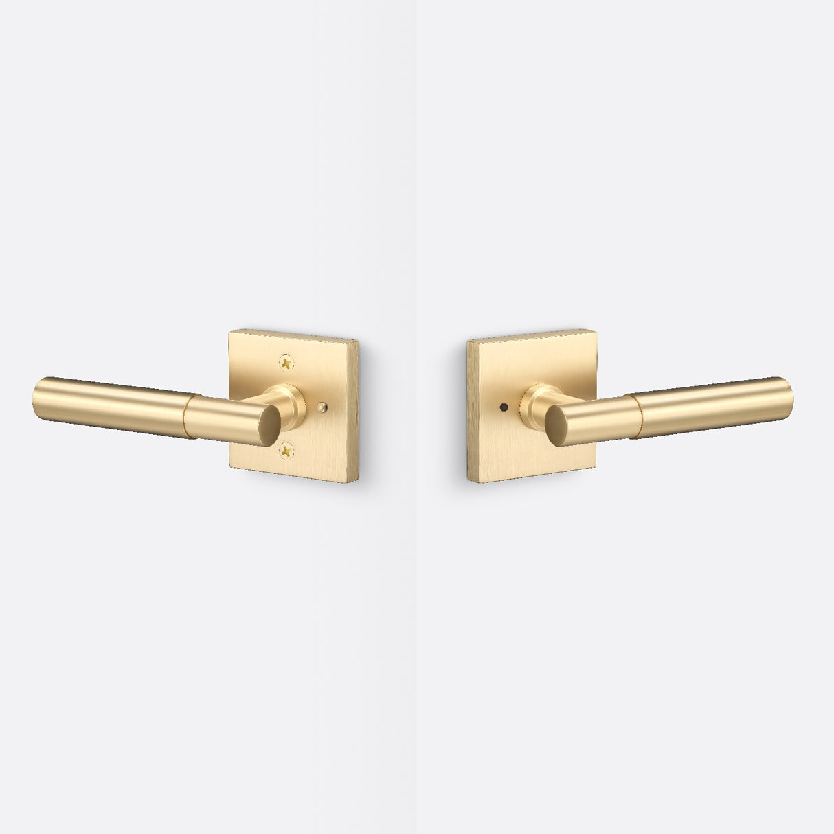 Sure-Loc AP102-SQ SB GRIP-SM SB satin brass privacy door lever