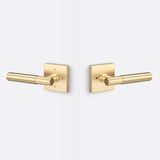 Sure-Loc AP102-SQ SB GRIP-SM SB satin brass privacy door lever
