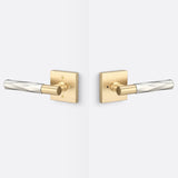 Sure-Loc AP102-SQ SB GRIP-VT 15 satin brass / satin nickel privacy door lever