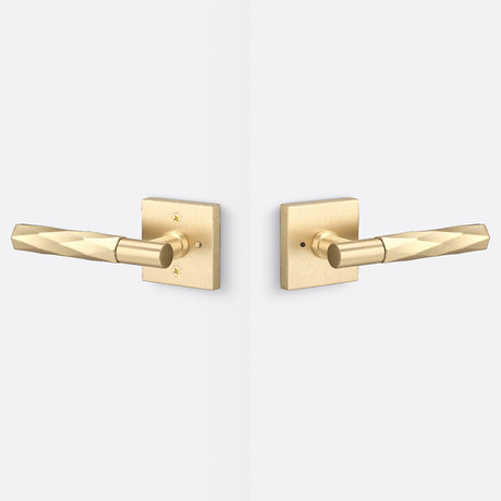 Sure-Loc AP102-SQ SB GRIP-VT SB satin brass privacy door lever